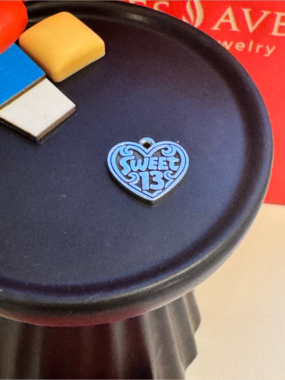 James Avery Sweet 13 Heart Charm in Silver